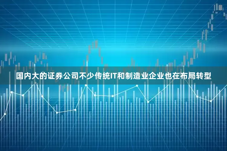 国内大的证券公司不少传统IT和制造业企业也在布局转型